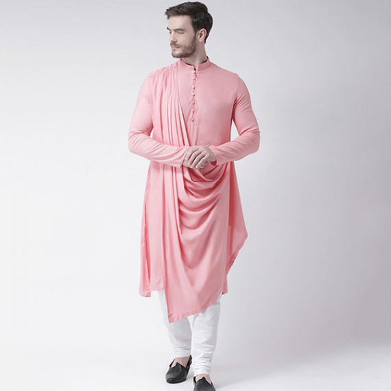 https://www.hypepulse.in/products/men-pink-solid-straight-kurta-with-attached-drape