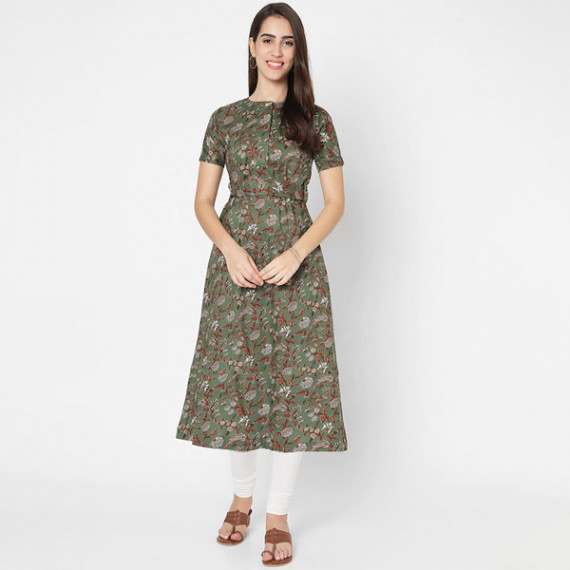 https://www.hypepulse.in/products/women-green-grey-floral-printed-cotton-a-line-kurta
