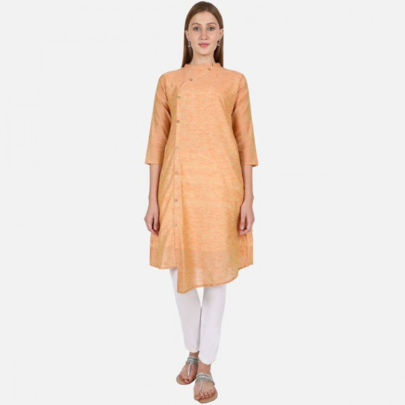 https://www.hypepulse.in/products/women-orange-solid-a-line-cotton-kurta