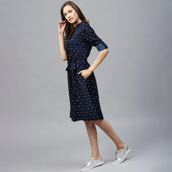 https://www.hypepulse.in/products/navy-blue-polka-dots-printed-shirt-dress