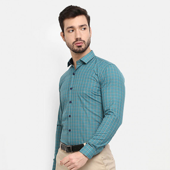https://www.hypepulse.in/products/men-green-checked-formal-shirt