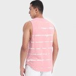 Men Pink Oversized Vest