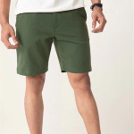 Men Green Stretch Chino Shorts