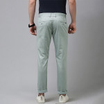 Men Grey Printed Denver Slim Fit Trousers