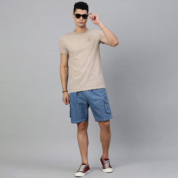 https://www.hypepulse.in/products/men-blue-solid-pure-cotton-cargo-shorts