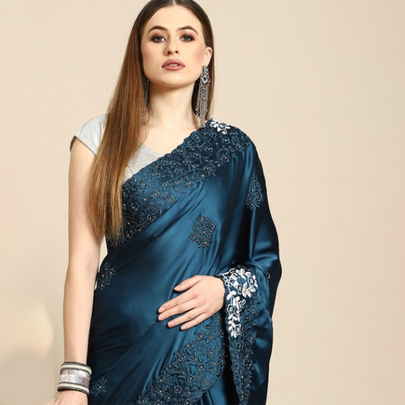 https://www.hypepulse.in/products/blue-floral-embroidered-satin-saree