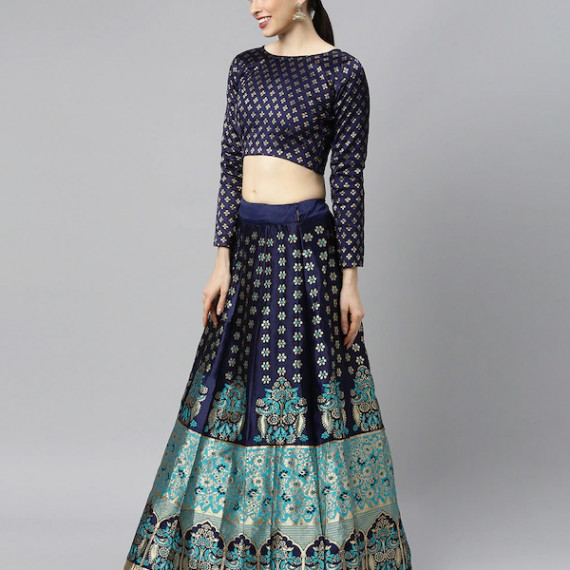 https://www.hypepulse.in/products/blue-green-woven-design-lehenga-choli